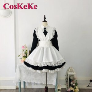 CosKeKe [Customized] Yuzhi Cosplay Anime Game ZONE-00 Costume Gorgeous Sweet Maid Dress Women Full Set Party Role Play Clothing
