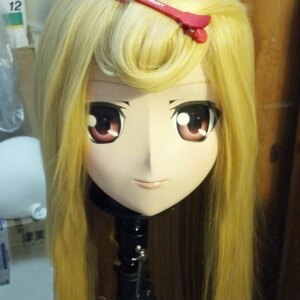 (KM118) Handmade Female Resin Crossdress Pretty Girl 3/4 Head Lolita Doll Mask Japanese Anime Cosplay Kigurumi Mask Crossdresser