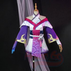 Gaun Kostum Cosplay Game LOL Soraka Spirit Blossom Seragam Wanita Seksi C07297