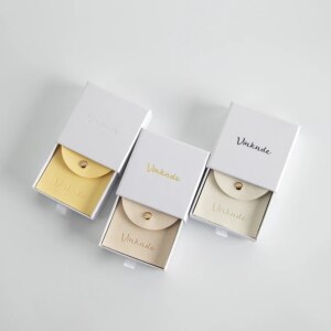 Custom Logo White Drawer Box Paper Cardboard Jewelry Box Microfiber Snap Button Dust Bag Necklace Bracelet Ring Ring Earring Box