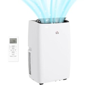 12000 BTU Portable Air Conditioner 549 Sq Ft with Dehumidifier Fan Remote Control Programmable Timer Adjustable Airflow Quiet