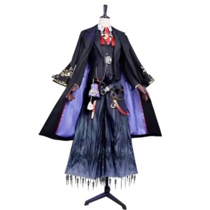 Cos-Mart Game Arknights Vulpisfoglia Cosplay Costume Honeysuckle Suzuran Tail Black Uniform High Quality Clothing Women’s Wear