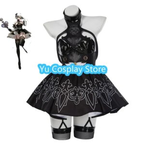 Yu-Cosplay 2B Cosplay Costume Women Sexy Dress Party Role Play Clothing Halloween Carnival Uniforms Anime Clothing Custom Made