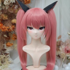 (NFD38–12)Customize Full Head With Lock Pretty Female/Girl Japanese Animego Character Kig Cosplay Kigurumi Mask Crossdress Doll