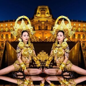 Golden wing costume GOGO Egyptian series dance team’s alternative costume