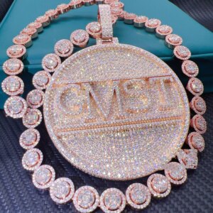 JEWE Custom Hip Hop Jewelry Diamonds Iced Out Men Charms Sterling Silver Moissanite Necklace Custom Pendants
