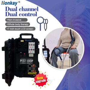 Pemf Magnetic Therapy Device Physio Magneto Therapy Machine Pemf Loop Dual Channel Dual Control Pain Relief Sport Injuries