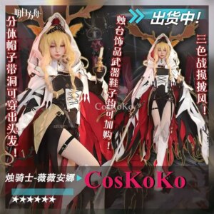 CosKoKo Viviana Droste Cosplay Anime Game Arknights Costume Candle Knight Sweet Lovely Dress Halloween Party Role Play Clothing