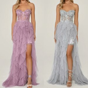 Customized Jiayigong Tulle Ruffle Wedding Party A-line Strapless Bespoke Occasion Gown Long Dresses Saudi Arabia