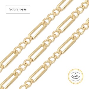 3.5mm Figaro 3+1 Footage Chain 14K Gold Filled Chain Unfinished Chain Gold Filled Chain Wholesale BULK DIY Jewelry Finddings