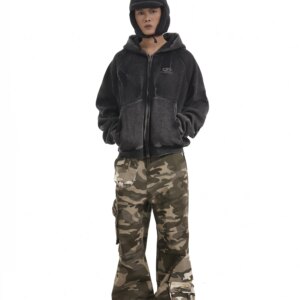 National Fashion Niche American Retro Multi-Pocket Camouflage Cargo Pants High-Grade Ruoshuai Loose Wide-Leg Casual