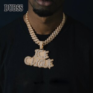 Dubss Custom Name Necklace for Men Personalized Pendants Iced Out Charms Hip Hop Rock Jewelry Collares Hombre