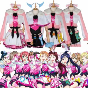 Anime Lovelive Sunshine Miracle Wave Aqours Tsushima Yoshiko Kanan Chika Dia Mari Love Live Cosplay Costume Girl Uniform Dress