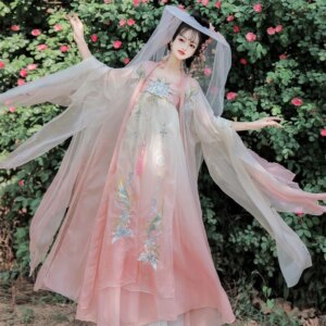 2024 New Product Han Chinese Clothing Broken Traditional Improved Petal Cheok Skirt Embroidery Style