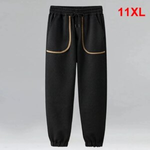 11XL Plus Size Jogger Pants Men Trackpants Fashion Casual Stripe Design Sweatpants Male Elastic Waist Trousers Big