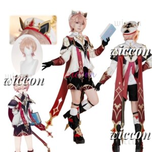 Game Genshin Impact Dahlia Cosplay Costume Mondstadt Shota Cute Dress Party Suit With Hat Halloween Uniforms 달리아 Clothing