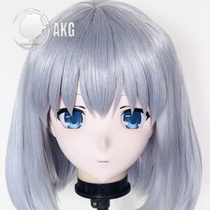 (AL420)Customize Character Crossdressing Female/Girl Resin Full/Half Head With Lock Anime Cosplay Japanese Animego Kigurumi Mask