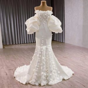 Vestido De Novia De Princesa Strapless Appliques Lace Up Back Sexy Bridal Dress Customized Mermaid Wedding Dress