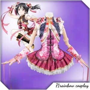 Nico Yazawa Cosplay Anime Lovelive! Nico Yazawa Cheongsam Awakening Cosplay Costumes Woman Chinese Dancing Dress Clothes Cosplay