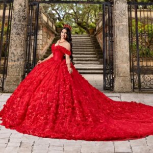Luxury Red Sweetheart Quinceanera Dresses Lace Appliqued Crystal BeadsTull Party Birthday Ball Gown Vestidos 15 De Anos Sweet 16