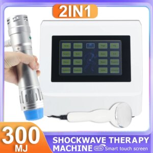 300MJ Shockwave Therapy Machine With 7 Heads For ED Treatment Physiotherapy Pain Relife Body Massager 2in1 Shock Wave Device