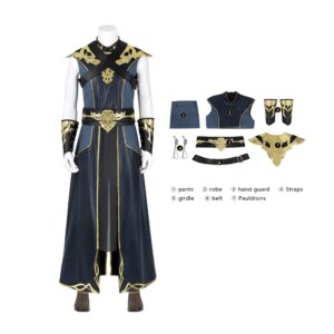 New Fantasy Game BG3 Dark Urgent Role Playing Male Robe Pants Costume Halloween Adult Role Playing Set