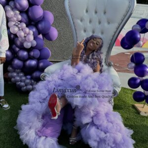 Luxury Ruffles Mermaid Prom Dresses for Black Girls Rhinestones Beaded Robe De Soiree Ruffles Birthday Evening Party Gala Gowns