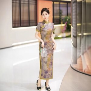 New cheongsam Chinese style elegant temperament long performance