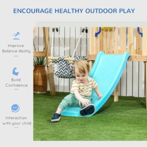 Wooden Toddler Swing Set with Slide – Outdoor Play Equipment for Kids