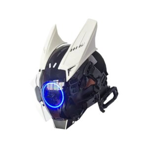 Racing Helmets Cyber Cosplay Costumes Pubk Masks Fashion Music Festival Technology Mask Horns Motobiker Coslay For Men Dress Up