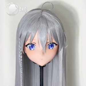 Customize Character Female/Girl Resin Kig Full Head With Lock Anime Cosplay Japanese Anime Kigurumi Mask