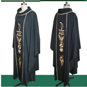 Vestments Chasuble Black Roman Catholic Anglican Lutheran Churches Religious Archbishop Clothes Clergy Robe Liturgical