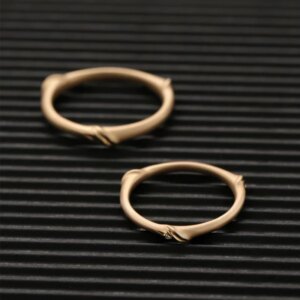 AZS Handcrafted Custom Designer Simple Star Halo Gold-Plated Silver Rings with Lab-Grown Diamonds – Valentine, Wedding