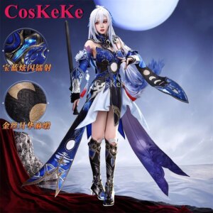 CosKeKe Jingliu Cosplay Game Honkai: Star Rail Costume Elegant Gorgeous Combat Uniform Halloween Party Role Play Clothing S-XL