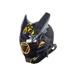 Cyber Riding Mask Horns Cosplay Fashion Motorcycle Cool Punk Anime Masks Music Festival Technology Cos Dress Up Accessories