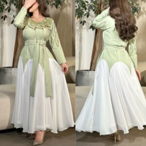 Customized Satin Beading Sashes Wedding Party A-line O-Neck Bespoke Occasion Gown Midi es Saudi Arabia