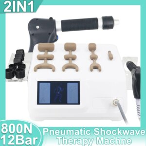 Pneumatic Shockwave Therapy Machine Helps For for Physical Therapy Pain Relief ED Treatment 2in1 Shockwave Chiropractic Gun