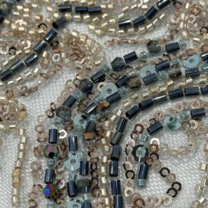 Embroidered fabric Evening dress beads Sequin children’s clothing