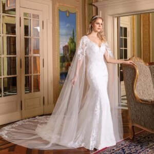 Luxury Mermaid long wrap hip lace sexy V-neck wedding dress Beach Auditorium wedding custom new elegant bridal dress 2024