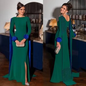 Little Daisy Customized Handmade Flower Beading Sequined Mermaid Scoop Neck Long Dresses Bespoke Occasion Dresses