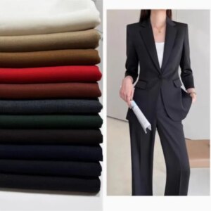 Spring and autumn new worsted fabric stretch suit set culottes skirt professional