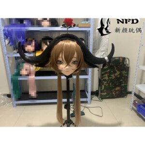 Kigurumi Ark of Tomorrow, Pallas Kigurumi mask Full Headband Lock Cosplay Headshell Props Costume Anime