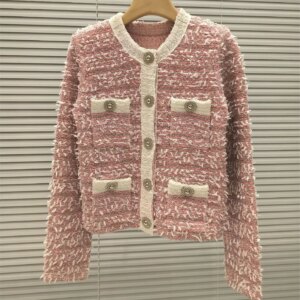 Lady Vintage Designed O-neckline Long Sleeve Single-breasted Casual Office Coat Women Tassel Knits Cardigan