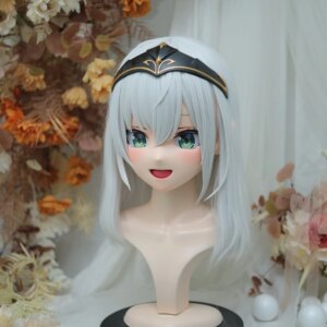 Customize Character Female/Girl Resin Kig Full Head With Lock Anime Cosplay Japanese Anime Kigurumi Mask