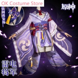 Genshin Impact Raiden Ei Kimono Woman Cosplay Costume Cos Game Anime Party Uniform Hallowen Play Role Clothes Clothing