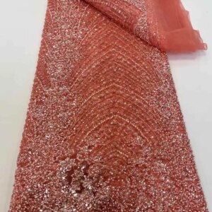 Gold African Tulle Beaded Lace Fabric 2025 French Net Sequins Fabric Sewing Embroidery With Beads Lace Tulle Mesh Nigeria Dress