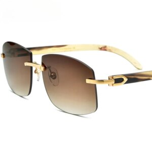 4189705 Buffalo Horn Designer Sunglasses Men Women Vintage Retro Sun Glasses Óculos Gafas Lentes De Sol Hombre Mujer 411214