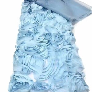 2025 High Quality African Lace Fabric Embroidery Tulle Pure Wedding Party Dress Nigerian tube beads SequinsFor Sewing 5yards CD
