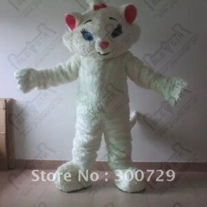 New Adult Hot Sale Foam beauty white cat Fancy Cartoon Mascot Costume Plush Christmas Fancy Dress Halloween Mascot Costume