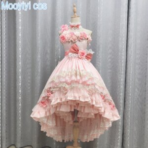 Mooyiyi New Siya Cosplay Costume Halloween Christmas Role Playing Comic Customized pink Dress Adult Formal Luxury Dress